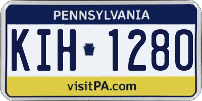 PA license plate KIH1280
