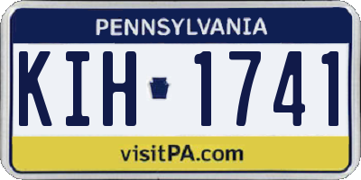 PA license plate KIH1741