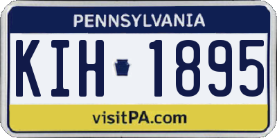 PA license plate KIH1895
