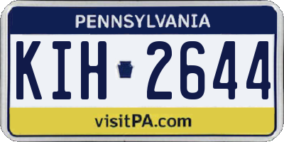 PA license plate KIH2644