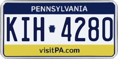 PA license plate KIH4280