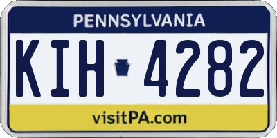 PA license plate KIH4282