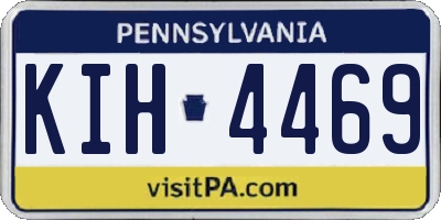 PA license plate KIH4469