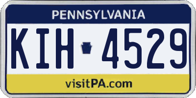 PA license plate KIH4529