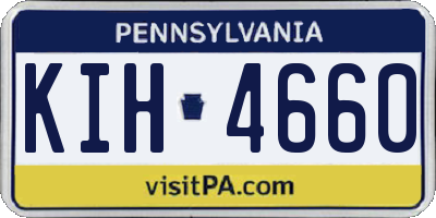 PA license plate KIH4660