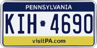 PA license plate KIH4690
