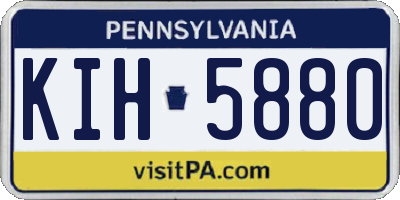 PA license plate KIH5880