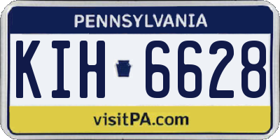 PA license plate KIH6628