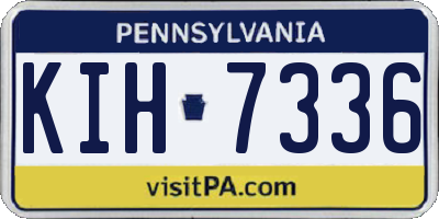 PA license plate KIH7336