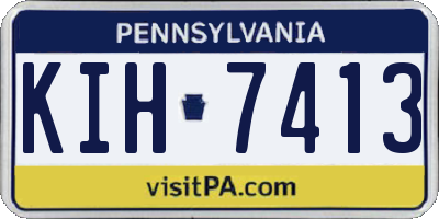 PA license plate KIH7413