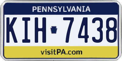 PA license plate KIH7438