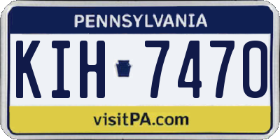 PA license plate KIH7470