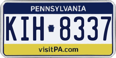 PA license plate KIH8337
