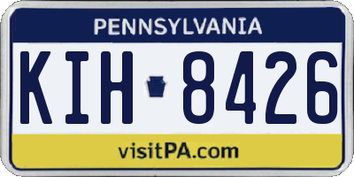 PA license plate KIH8426