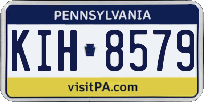 PA license plate KIH8579