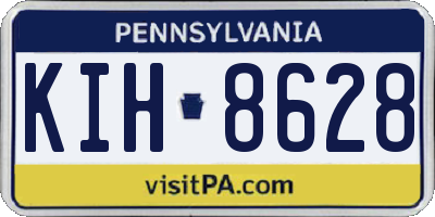 PA license plate KIH8628