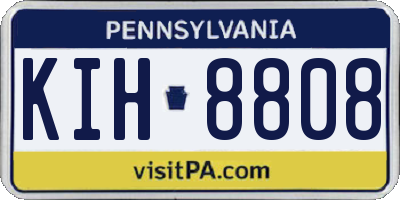PA license plate KIH8808