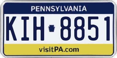 PA license plate KIH8851