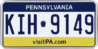 PA license plate KIH9149