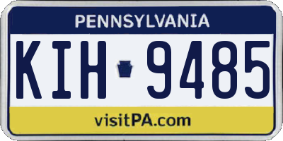 PA license plate KIH9485