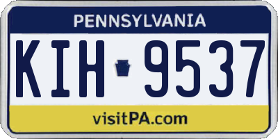 PA license plate KIH9537