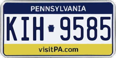 PA license plate KIH9585