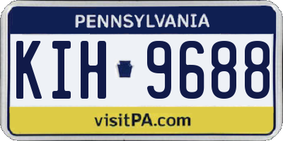 PA license plate KIH9688