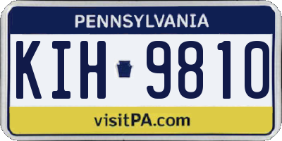 PA license plate KIH9810