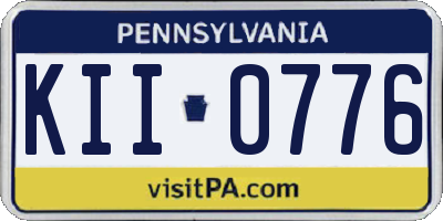 PA license plate KII0776