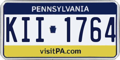 PA license plate KII1764