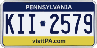 PA license plate KII2579