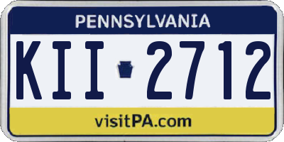 PA license plate KII2712