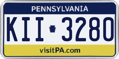 PA license plate KII3280
