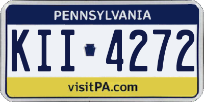PA license plate KII4272