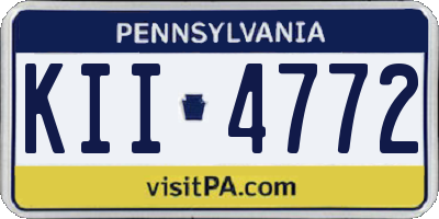 PA license plate KII4772