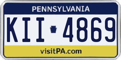 PA license plate KII4869
