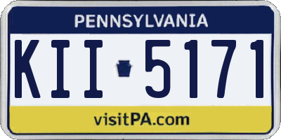 PA license plate KII5171