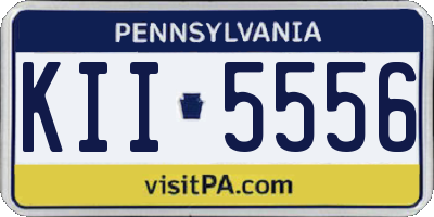 PA license plate KII5556
