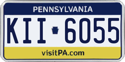 PA license plate KII6055