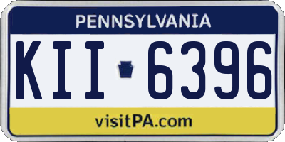 PA license plate KII6396