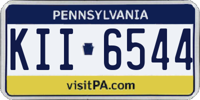 PA license plate KII6544