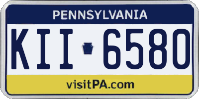 PA license plate KII6580