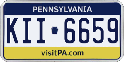 PA license plate KII6659