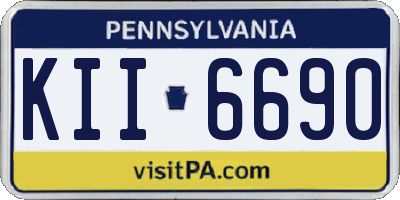 PA license plate KII6690