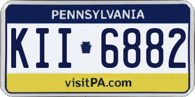 PA license plate KII6882