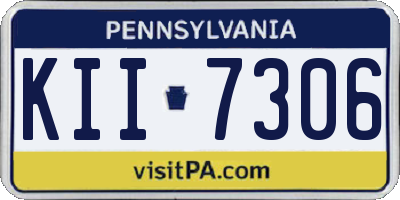 PA license plate KII7306