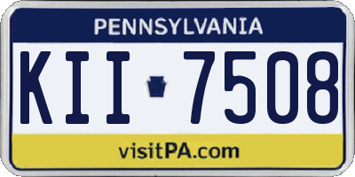 PA license plate KII7508