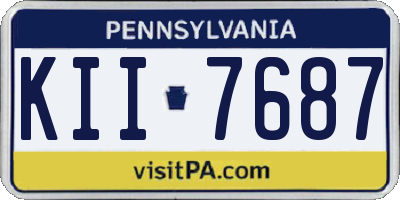 PA license plate KII7687