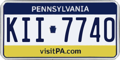 PA license plate KII7740