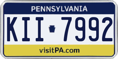 PA license plate KII7992